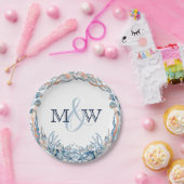 Nautical Wedding Seashell Wreath Pappteller (Party)