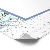 #Nautical #Wedding Seekarte | South #Florida Poster (Ecke)