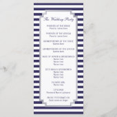 Nautical Wedding Silver Custom Program Rack Cards Programm (Rückseite)
