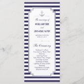 Nautical Wedding Silver Custom Program Rack Cards Programm (Vorderseite)