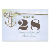Nautical Wedding Tischnummer Card (Vorderseite)