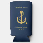 Nautical Wedding Verlobung Probe Dinner Selters Dosenkühler (Vorderseite)