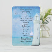 Nautical Wedding Vow Renewal Einladung (Stehend Vorderseite)