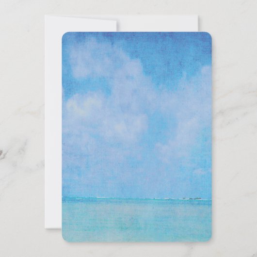 Nautical Wedding Vow Renewal Einladung (Rückseite)