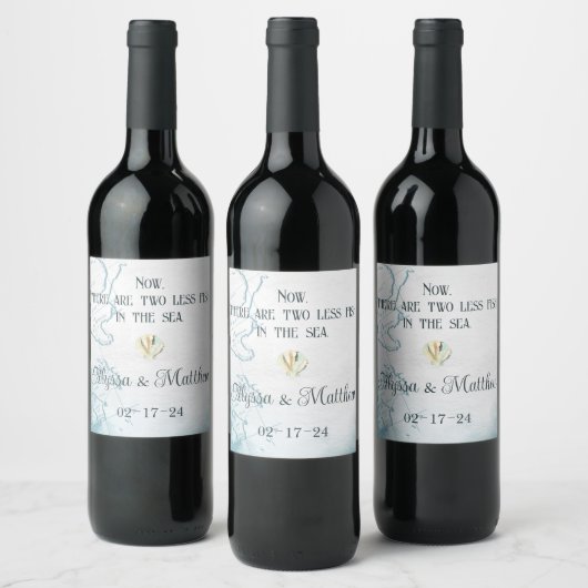 Nautical Wedding Wine Labels Weinetikett (Flaschen)