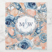Nautical Wedtical Beach Muschel Blume Weinetikett (Einzelnes Label)