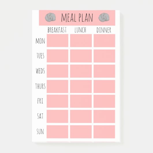 Nautical Weekly Plan an der Küste Post-it Klebezettel (Vorderseite)