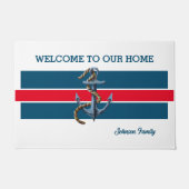 Nautical Welcome 24" x 36" Door Mat Fußmatte (Vorderseite)