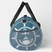 Nautical Welcome Kapitän Anker Blaue Marine Duffle Bag (Rechts)