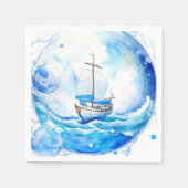 Nautical Welcome Party: Boy Baby Shower Serviette (Vorderseite)