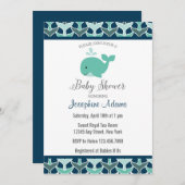 Nautical Whale Baby Shower Einladung (Vorne/Hinten)