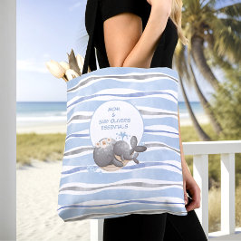 Nautical Whale Blue Summer Name Baby Essentials Tasche