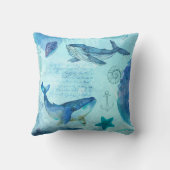 Nautical Whale Kissen (Rückseite)