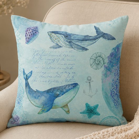Nautical Whale Kissen