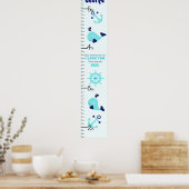 Nautical Whale Quote Growth Chart Behielt auf 8x44 Poster (Küche)