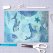 Nautical Whale Seidenpapier (Handwerk)