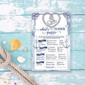 Nautical What in Your Purse Game Bridal Shower