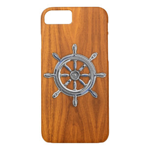 Nautical Wheel auf Teak Wood Style Case-Mate iPhone Hülle