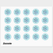 Nautical Wheel Ocean Party Danke Stickers (Blatt)