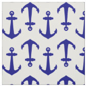 Nautical White Anchor Muster Stoff (Muster)