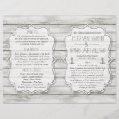 Nautical Whitewusal Wood Beach Wedding Collection (Vorderseite)