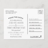 Nautical Whitewusal Wood Beach Wedding Collection Ankündigungspostkarte (Rückseite)