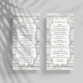 Nautical Whitewusal Wood Beach Wedding Collection Programm