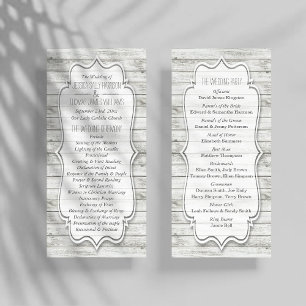 Nautical Whitewusal Wood Beach Wedding Collection Programm