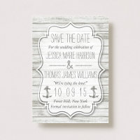 Nautical Whitewusal Wood Beach Wedding Collection