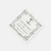 Nautical Whitewusal Wood Beach Wedding Collection Serviette (Ecke)