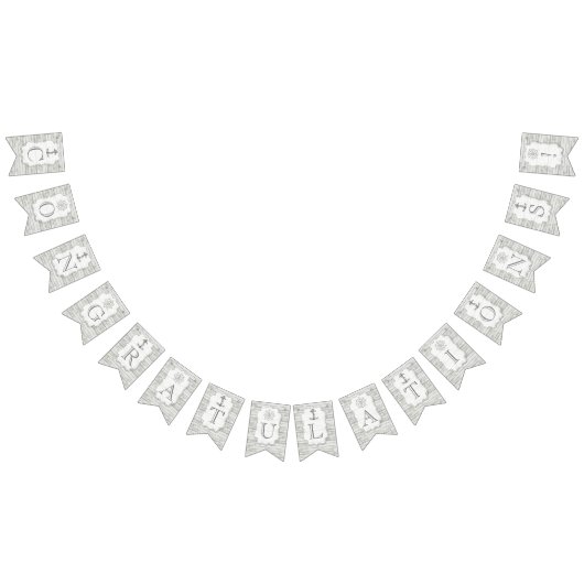 Nautical Whitewusal Wood Beach Wedding Collection Wimpelkette (Alle)