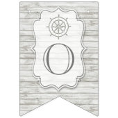 Nautical Whitewusal Wood Beach Wedding Collection Wimpelkette (Zweite Fahne)