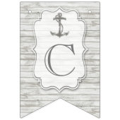 Nautical Whitewusal Wood Beach Wedding Collection Wimpelkette (Erste Fahne)