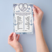 Nautical Would She Rather Game Bridal Shower card Flyer (Handgriff)