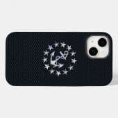 Nautical Yacht Flag Chrome Symbol auf Grille Dekor Case-Mate iPhone Hülle (Rückseite (Horizontal))
