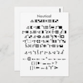 Nautical - Zazzle-Schriftart-Mustervorlage mit Gui Postkarte (Vorne/Hinten)