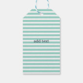 Nautik, Anker, Minze grüne Streifen Geschenkanhänger (Rückseite)