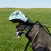Nautik, Anker, Minze grüne Streifen Golf Headcover (In SItu)