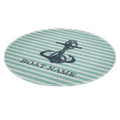 Nautik, Anker, Minze grüne Streifen Schneidebrett (Ecke)