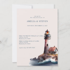 Nautik, Leuchtturm | Meer | Abendessen Probe Einladung