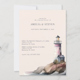 Nautik, Leuchtturm | Meer | Abendessen Probe Einladung