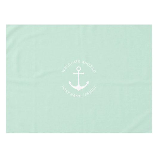 Nautikanker Meeresfrüchte Minze Custom Willkommen Tischdecke (Vorderseite (Horizontal))