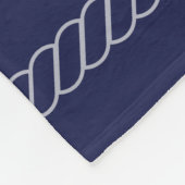 Nautikblauer Anker Custom Fleecedecke (Ecke)
