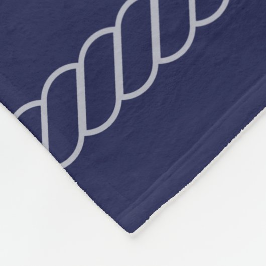 Nautikblauer Anker Custom Fleecedecke (Ecke)
