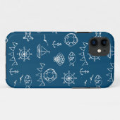 Nautikkühl Zeichnend Muster 2 Case-Mate iPhone Hülle (Rückseite (Horizontal))