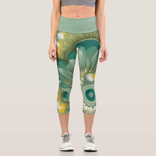 Nautilus Abstrakt Capri Leggings (Vorderseite)