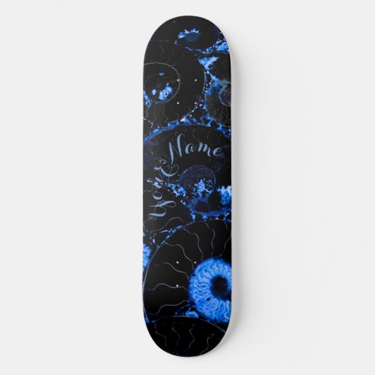 Nautilus-blaue Muschel Skateboard (Vorderseite)
