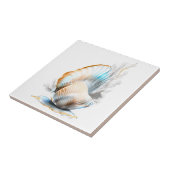 Nautilus clam seashell iridescent glänzenden Stran Fliese (Seite)