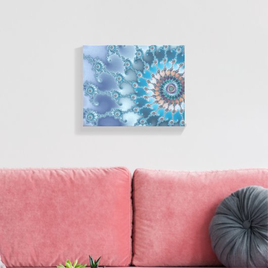 Nautilus - Fraktal Art Leinwanddruck (Insitu (Wohnzimmer))