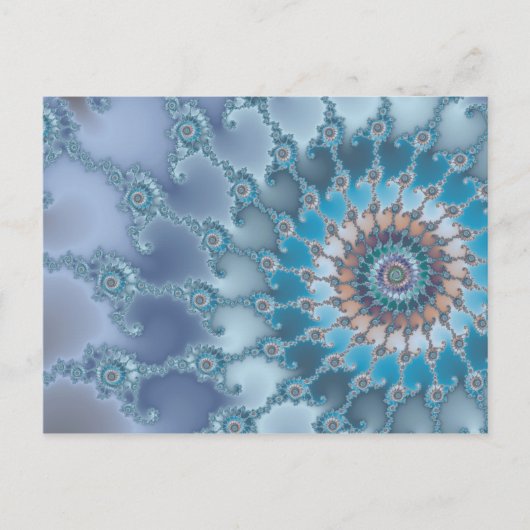 Nautilus - Fraktal Art Postkarte (Vorderseite)